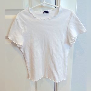 Brandy Melville white baby tee, one size